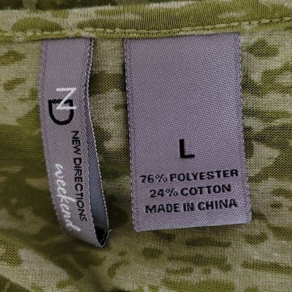 New Directions Weekend Olive Green Butterfly Print with Foil Large (2619) - Picture 4 of 6